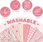 Aubliss 8pcs Fat Quarter Fabric Bundles Quilting Cotton Craft Fabric Pre-Cut - Image 4