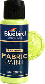 BLUEBIRD Fabric Paint Iridescent Fluorescent Sour Yellow by BluebirdArts