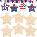 COCHIE 4th of July Stars Wood Crafts to Paint Set of 24, Memorial Day by COCHIE