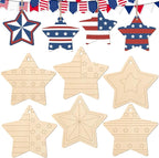 COCHIE 4th of July Stars Wood Crafts to Paint Set of 24, Memorial Day by COCHIE