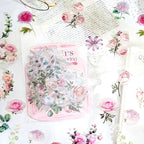 100 Pcs Pink Flower Stickers for Scrapbooking Junk Journal Notebook Diary - Image 3