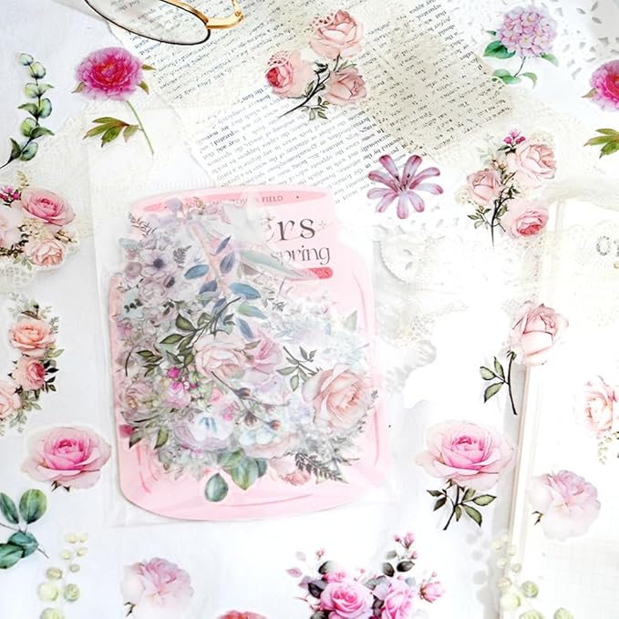 100 Pcs Natural Botanical Flower Stickers, Wildflower Stickers - Image 7