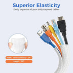 Delamu 10ft - 1/2 inch Cable Sleeve Cord Protector from Pets No Chew, - Image 2