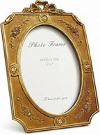 Cuspin 5x7 Picture Frame Vintage Bow Frame, Bronze Textured Resin Photo Frame by Cuspin