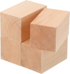 MECCANIXITY 4Pcs Basswood Carving Block, 1.2"x1.2"x2" Square Wooden Dowels by MECCANIXITY
