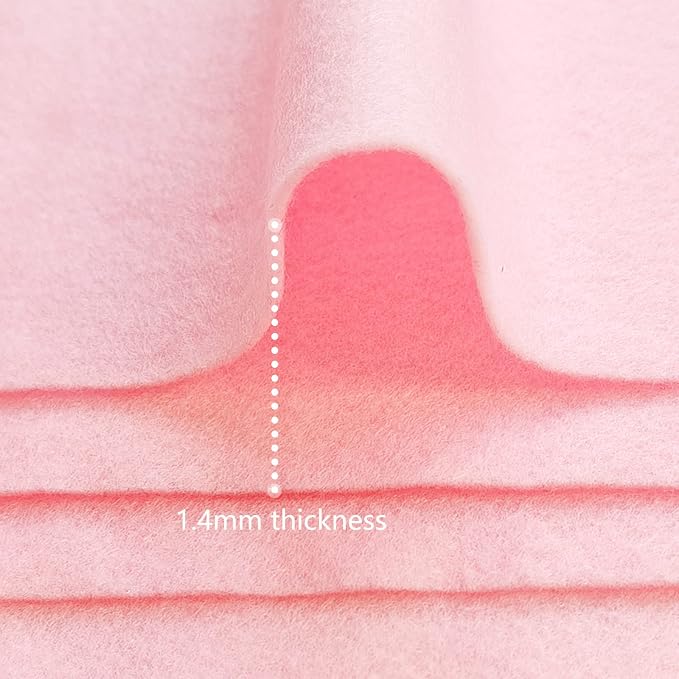Jtnohx Color Felt, Soft Felt Sheets, 1.4mm Thick 8"x12" Handicraft Felt Fabrics - Image 5