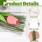 CCINEE 26 Gauge Dark Green Floral Stem Wire, 14 inch - Image 3