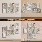 5x7 Picture Frames Set of 8, Vintage Rustic Farmhouse Industrial Style Photo - Image 3