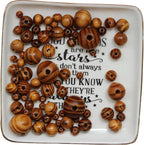 BetterJonny 600Pcs Natural Wood Round Beads, 6 Sizes Handmade Polished Spacer - Image 4