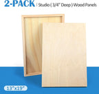 Falling in Art 2 Pack 13x19 Unfinished Birch Wood Panels Kit - Image 7