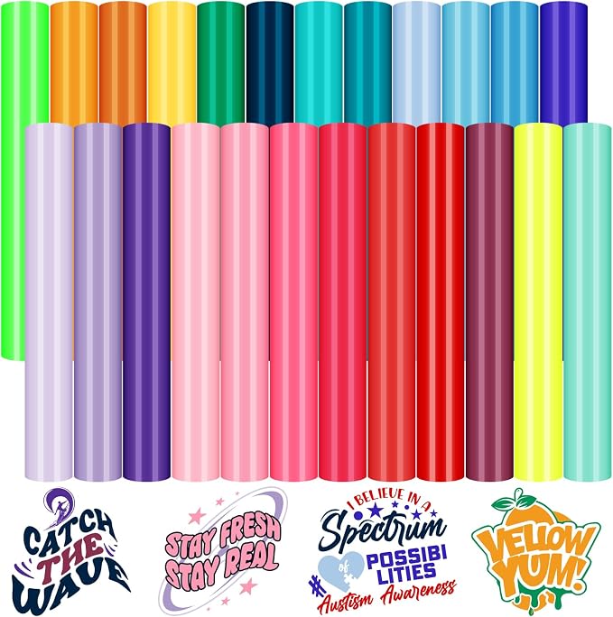 HTVRONT Bright Heat Transfer Vinyl by HTVRONT