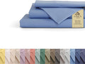 Linen Home 100% Cotton Percale Sheets Twin Size, Baby Blue, Deep Pocket by LINENHOME