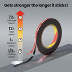 Double Sided Heavy Duty Tape, 15.42 FT × 0.25 in Mounting Adhesive Foam Tape - Image 8