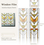 Faux Stained Glass Effect Transparent Window Film, Original Hand Drawn Static - Image 5