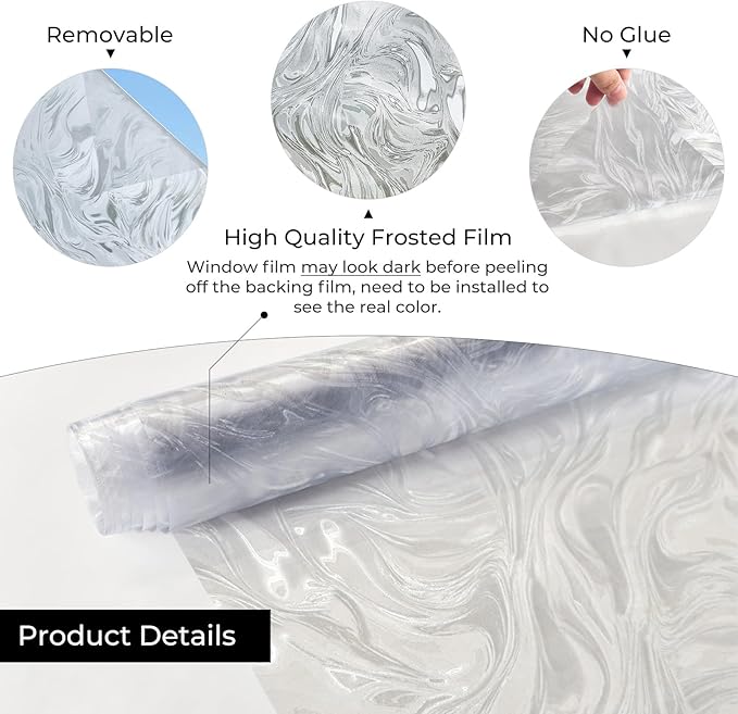 ADD.HERES Window Privacy Film, Removable Static Cling, Stained Glass Decorative - Image 2