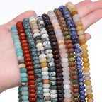 Songxi 5x8mm Natural Red Stone Rondelle Beads, Gemstone - Image 8