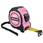 WORKPRO 16FT Pink Tape Measure, 1/8 Fractions Easy Read Measuring Tape by WORKPRO