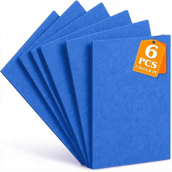 Azure Blue Stiff Felt Sheets 2mm Thick by Grainear