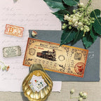 GLOBLELAND Vintage Train Ticket Clear Stamps - Image 6