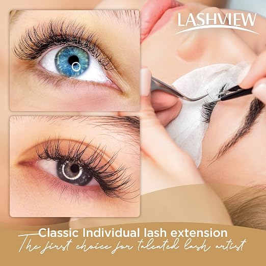 LASHVIEW Silk Mink Fake Eyelash Extensions 0.20 Thickness C Curl Mixed Tray - Image 9