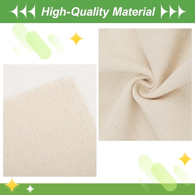 16 PCS Punch Needle Fabric Tufting Cloth 4 Different Sizes 5.9 to 11.8inch | - Image 3