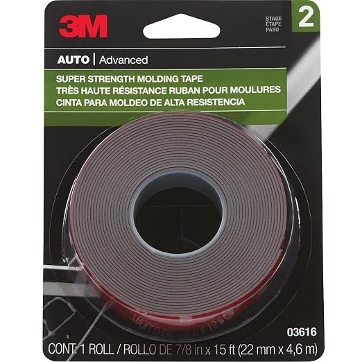 3M Super-Strength Molding Tape, 7/8 in x 15 ft, 1 Roll - Image 2