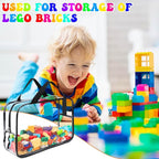 8 Packs Large Toy Storage Bags, Reusable Clear PVC Board Game Storage, Toy - Image 5