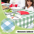 Smiry Rectangle Table Cloth, Waterproof Vinyl Tablecloth - Image 2