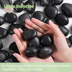 SIDONG 10 lbs Black River Rocks, 1.2-2 Inches Polished Pebbles - Image 2