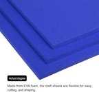 MECCANIXITY EVA Foam Sheets Blue 9.8 Inch x 9.8 Inch 10mm Thick Crafts Foam - Image 4