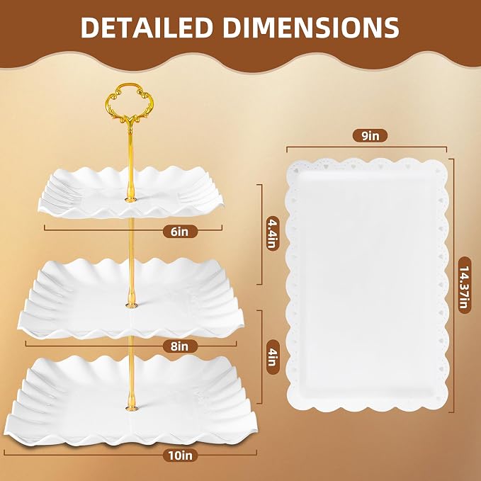 10 Pack Dessert Table Display Set - Image 2