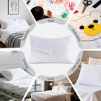 White Pillowcases Standard 4 Pack, 20x26 Pillow Cases - Image 6