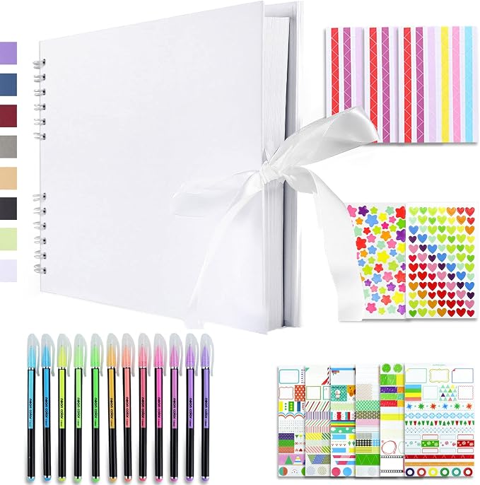Vienrose Scrapbook Album 80 Pages, DIY Photo Album by Vienrose