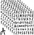 Outus 576 Pcs 8 Sheets Letters Stickers Vinyl Alphabet Number Decals Back to by Outus