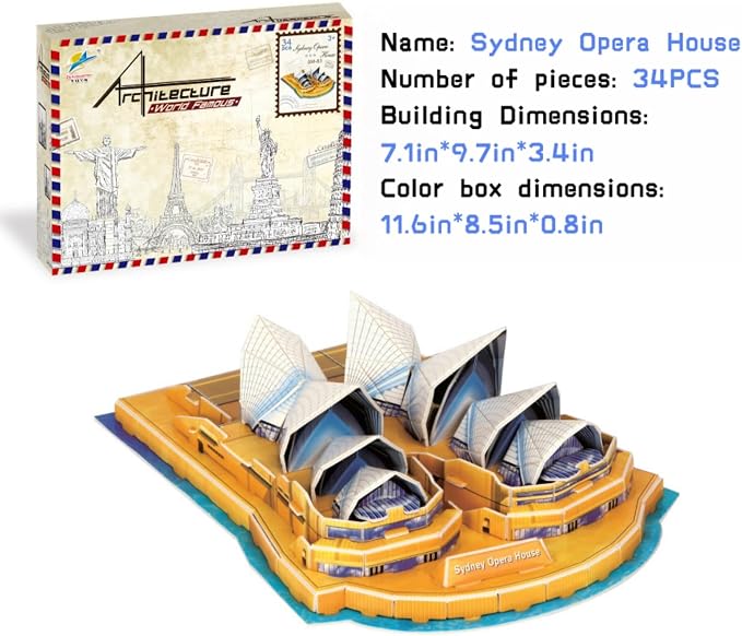 Architecture World Famous of 3D Puzzle.Build Your Own Collection of 17 Global - Image 5