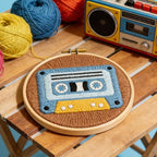 INFUNLY Cassette Tape Punch Needle Embroidery Kit 8.7" DIY Punch Embroidery Kit - Image 4