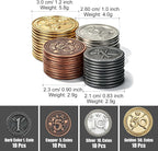 Metal Coin Set with Leather Organizer - Image 5