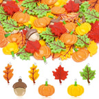 Augshy 64 Pcs Fall Resin Charms Maple Leaf Pumpkin Acorn Autumn Pendant | 7 by Augshy