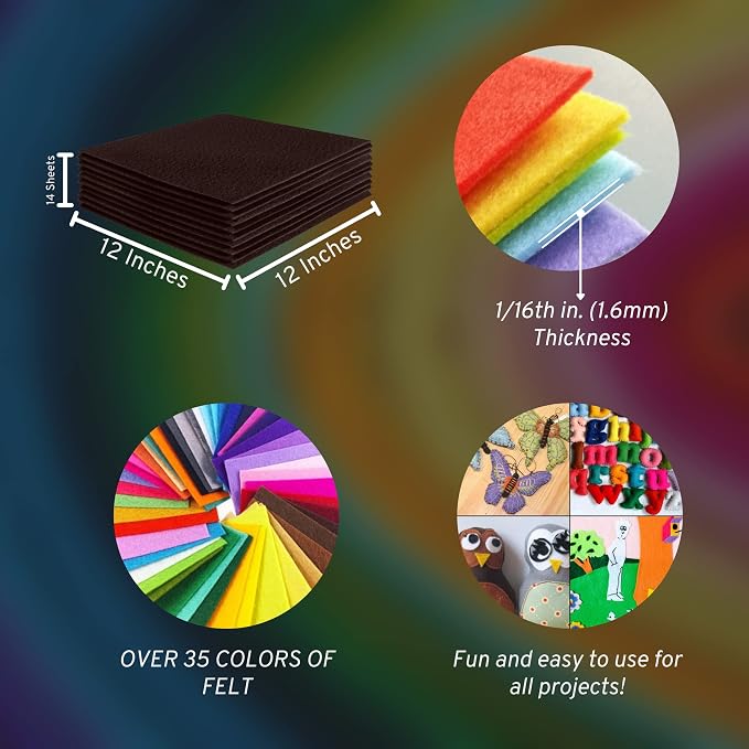 FabricLA Acrylic Felt Sheets for Crafts - Image 3