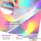 WRAPXPERT Holographic Vinyl, Rainbow Silver Adhesvie Roll - Image 5