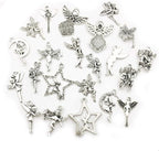 iloveDIYbeads 100g Craft Supplies Antique Silver Wings Angel Fairy Charms - Image 3
