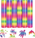 Tintnut Rainbow Gradient Heat Transfer Vinyl, Ombre pattern PU HTV Sheets by Tintnut