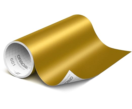 ORACAL 651 Matte Metallic Gold Vinyl Durable Roll Easy to Weed Permanent by Orafol