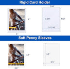 400 Card Sleeves Hard Plastic, Sooez Premium 35PT 3"X4" Baseball Card - Image 2