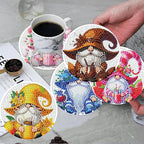 ijbnhd 8 Pack Diamond Art Coasters Kits Gnome | Diamond Painting Coasters Kit - Image 4