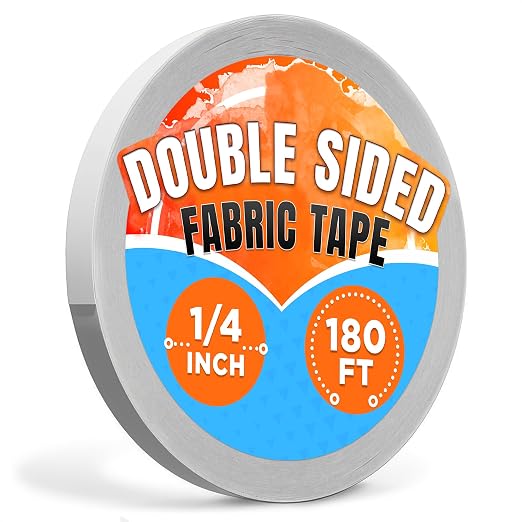 Fabric Tape for Clothes – 60-Yard Roll, Ultra-Thin Transparent Adhesive Basting by Oskal
