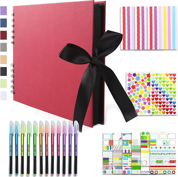 Vienrose Scrapbook Album 80 Pages, DIY Photo Album by Vienrose