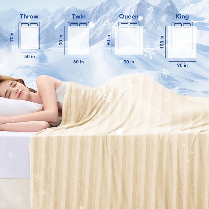 GOHERO Cooling Blanket for Couples- 60"x90" Summer Cooling Throw Blanket for - Image 7