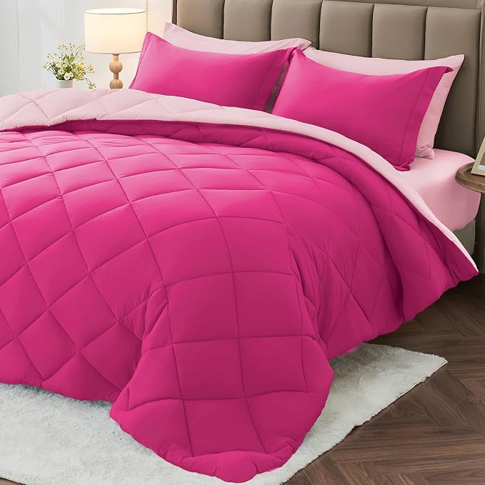 MUXHOMO 7 Pieces Oversized Queen Comforter Set, Reversible Bed in a Bag by MUXHOMO
