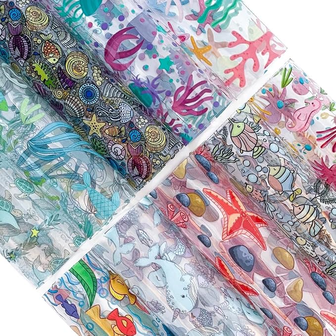 ONEART | 10 Pieces Clear PVC Vinyl Sheets, A4 Size See Through Waterproof Vinyl by ONEART